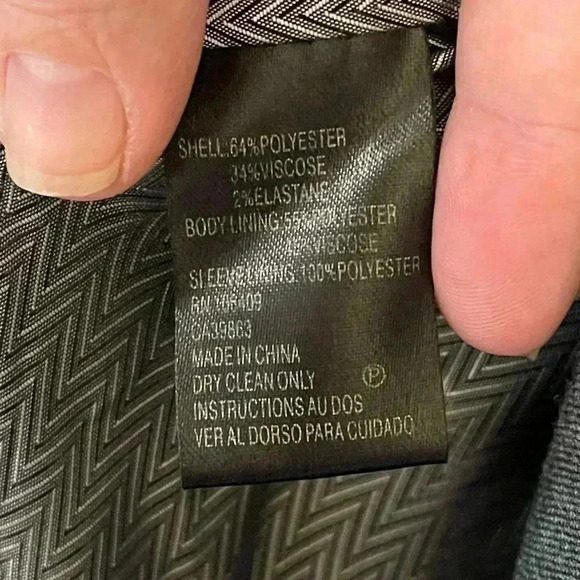 Tahari one button blazer gray petite 10 - Picture 8 of 9